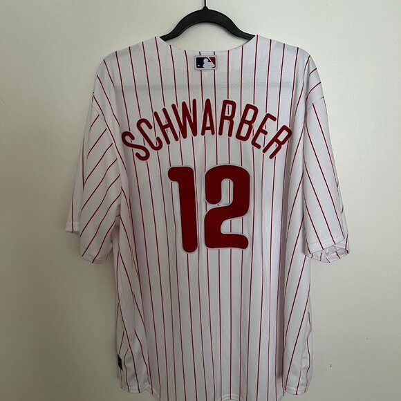 New with Tags - Men's Philadelphia Phillies Kyle Schwarber Nike White - Picture 2 of 2